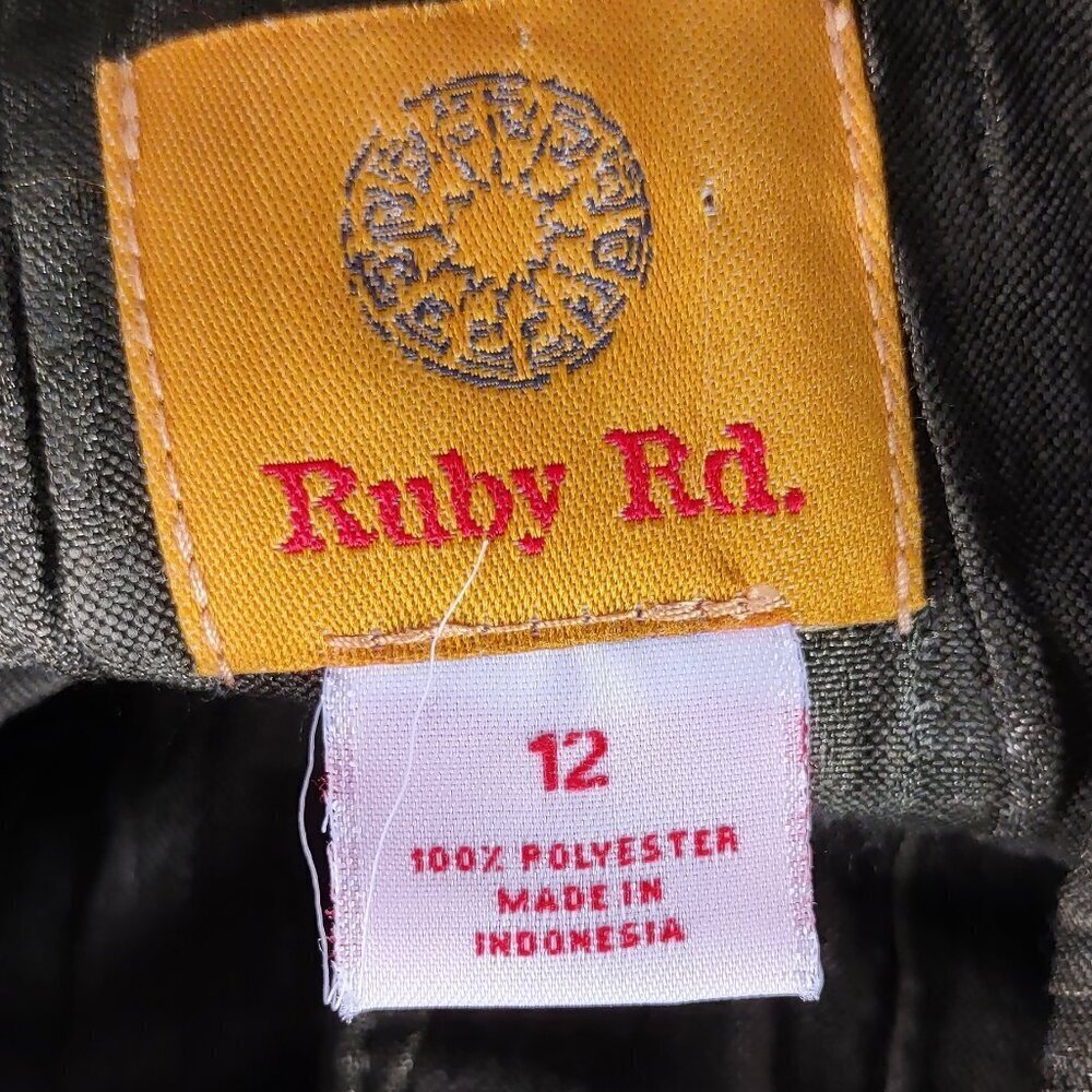 Ruby Rd. Women's Olive Green Crinkle Textured Lightweight Jacket - Size 12 - Picture 12 of 13